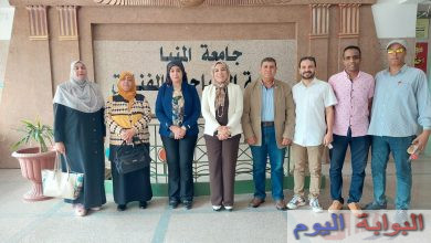 لجنة تقييم الأسبوع البيئي الثاني بجامعة المنيا تختتم زياراتها لكليات الجامعة