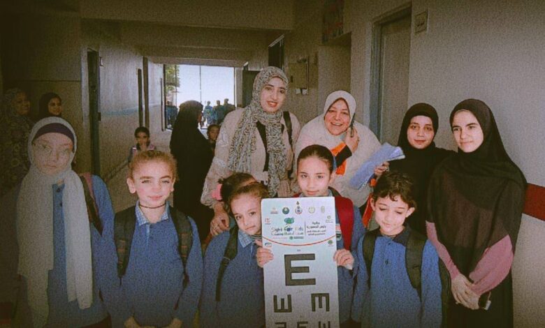 ضمن مبادرة “عيون أطفالنا مستقبلنا” فحص نظر أكثر من نصف مليون طفل بمدارس المنيا