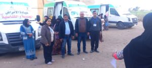 رئاسة مركز مطاى تتابع فعاليات القافله الطبيه المجانيه بقريه حلوه 