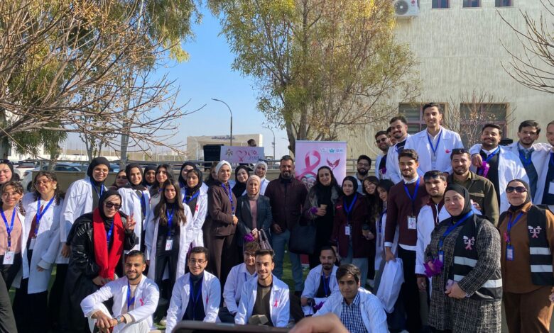  كلية التمريض بجامعة العلوم التطبيقية الخاصة تقيم بازار "نساندهم" لدعم مرضى السرطان