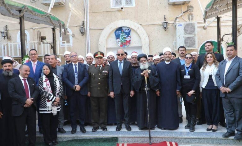 بالصور محافظ المنيا يزور مطرانيات مغاغة والعدوة ومطاي وبني مزار وسمالوط وأبوقرقاص لتقديم التهنئة بعيد الميلاد المجيد