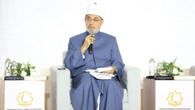 مفتي الجمهورية يترأس الجلسة العلمية الأولى في اليوم الثاني لمؤتمر استثمار الخطاب الديني