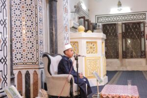 محافظ المنيا ورئيس الجامعة يشهدان الاحتفال بذكرى ليلة النصف من شعبان بمسجد صلاح الدين