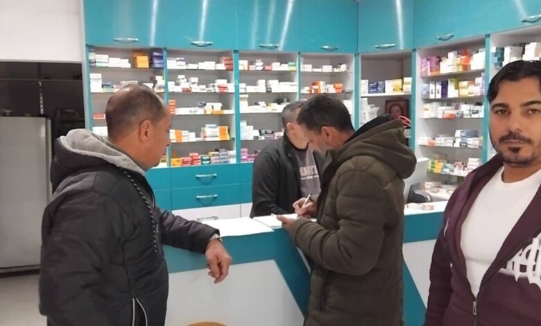 رئاسة مركز بنى مزار استمرار حملات متابعة ترخيص المحال العامة واعلانات المحال التجارية بالمدينة والحسينية
