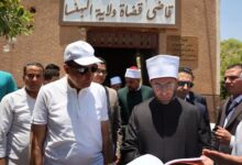وزير الأوقاف ومحافظ المنيا يتفقدان منطقة البهنسا الأثرية بمركز بنى مزار 
