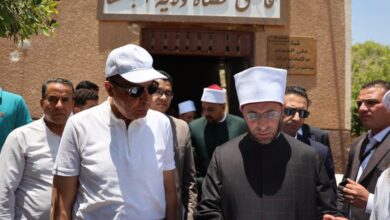 وزير الأوقاف ومحافظ المنيا يتفقدان منطقة البهنسا الأثرية بمركز بنى مزار 