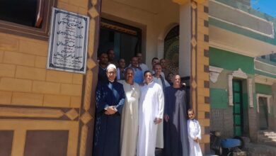 افتتاح مسجد أبو العمران بقرية بهدال بمركز المنيا بعد إحلاله وتجديده
