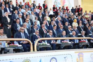 وزير التعليم العالي ومحافظ المنيا ورئيس جامعة المنيا يفتتحون أسبوع شباب الجامعات والمعاهد العليا الرابع عشر بجامعة المنيا